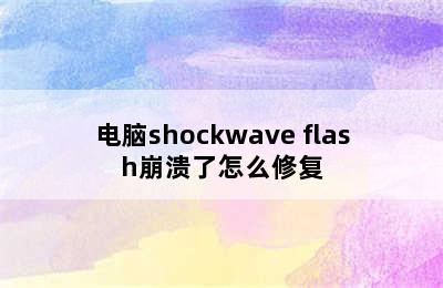 电脑shockwave flash崩溃了怎么修复